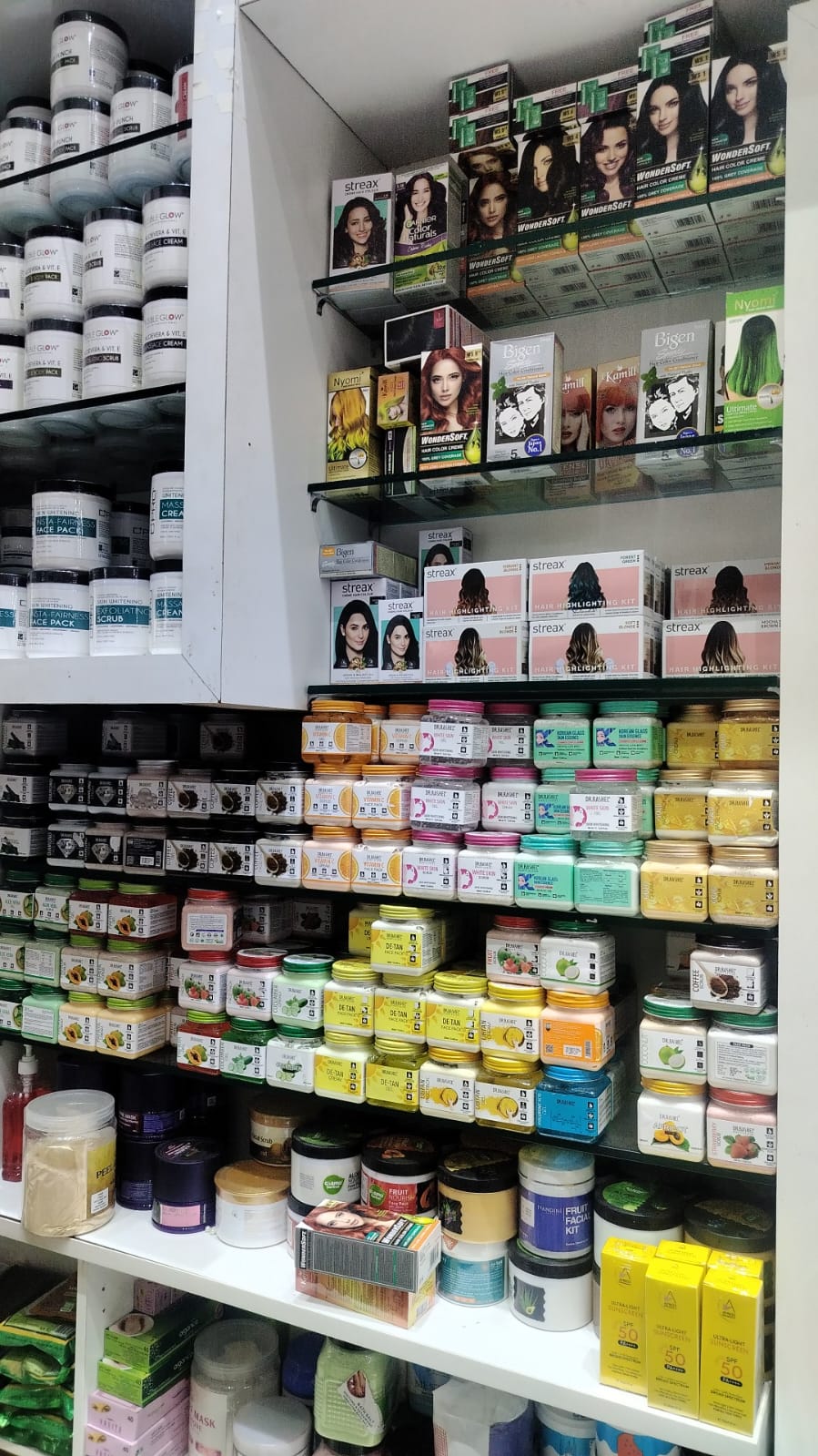 Bhagwathi Beauty Centre cosmetics collection Chennai